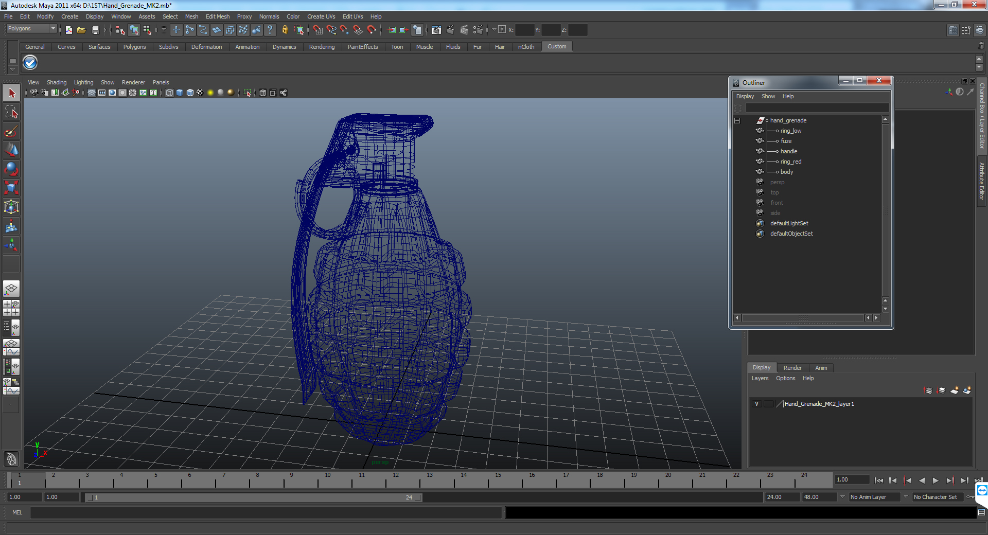 3D Hand Grenade MK2