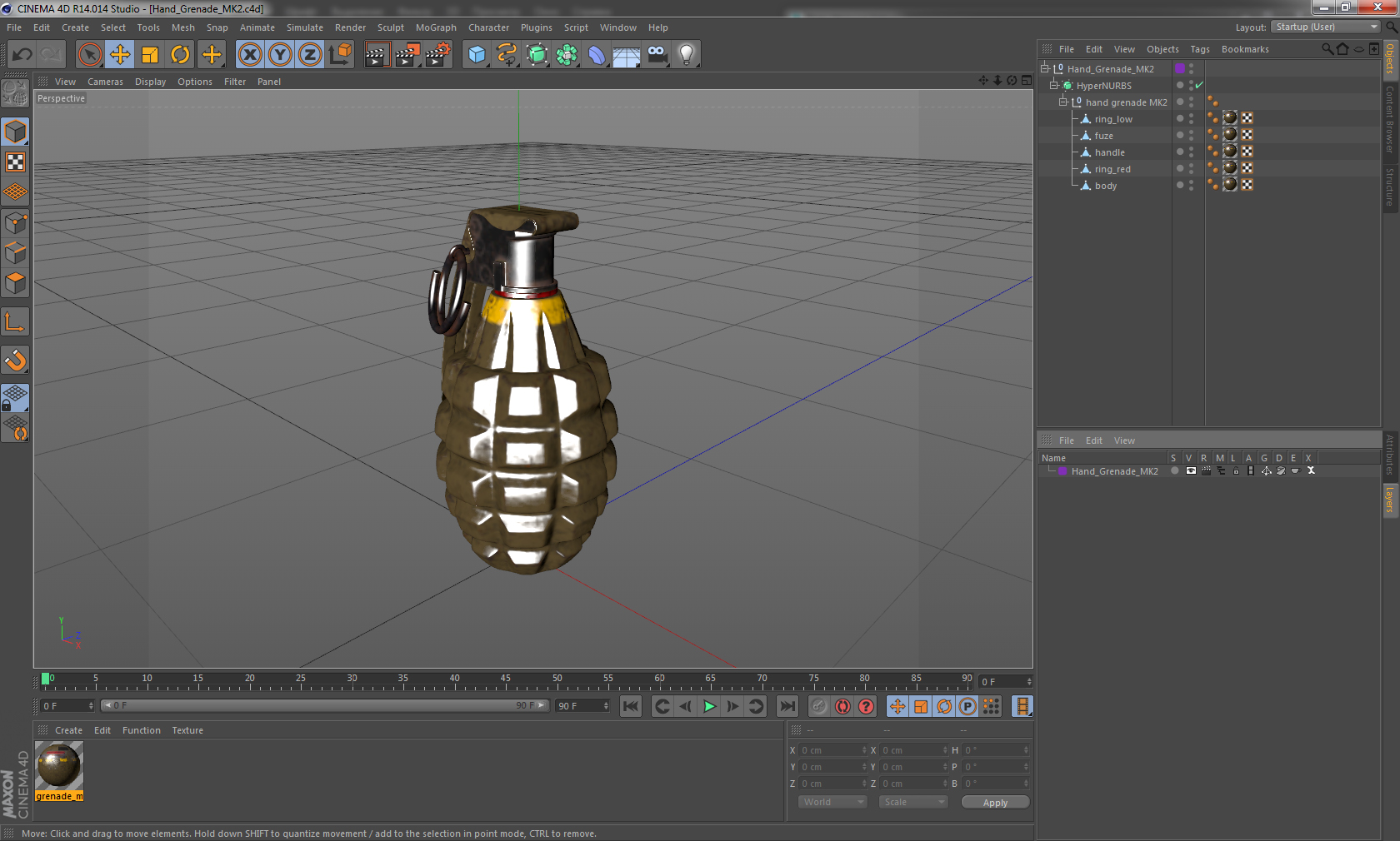 3D Hand Grenade MK2