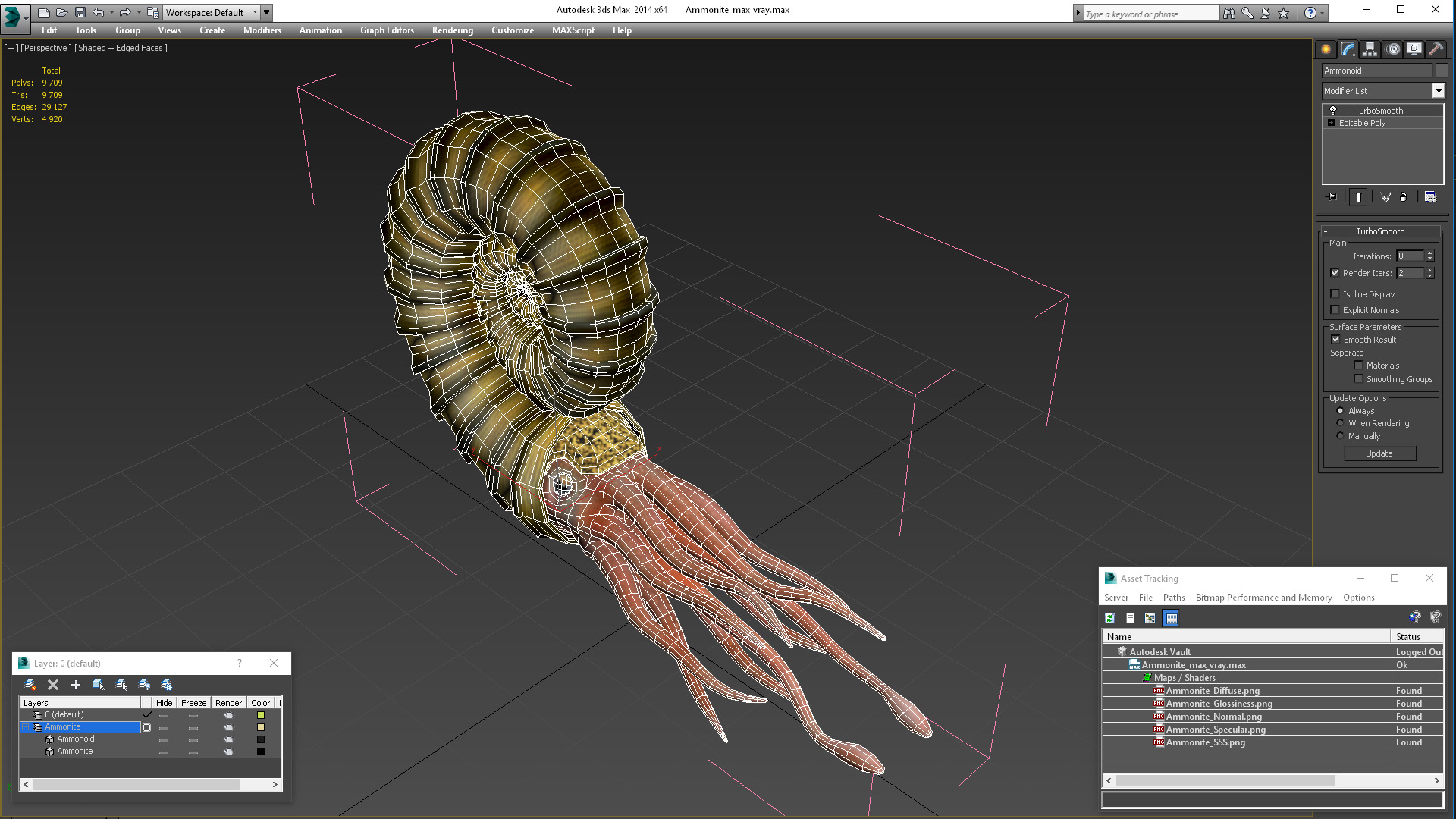 3D Ammonite for 3D Print