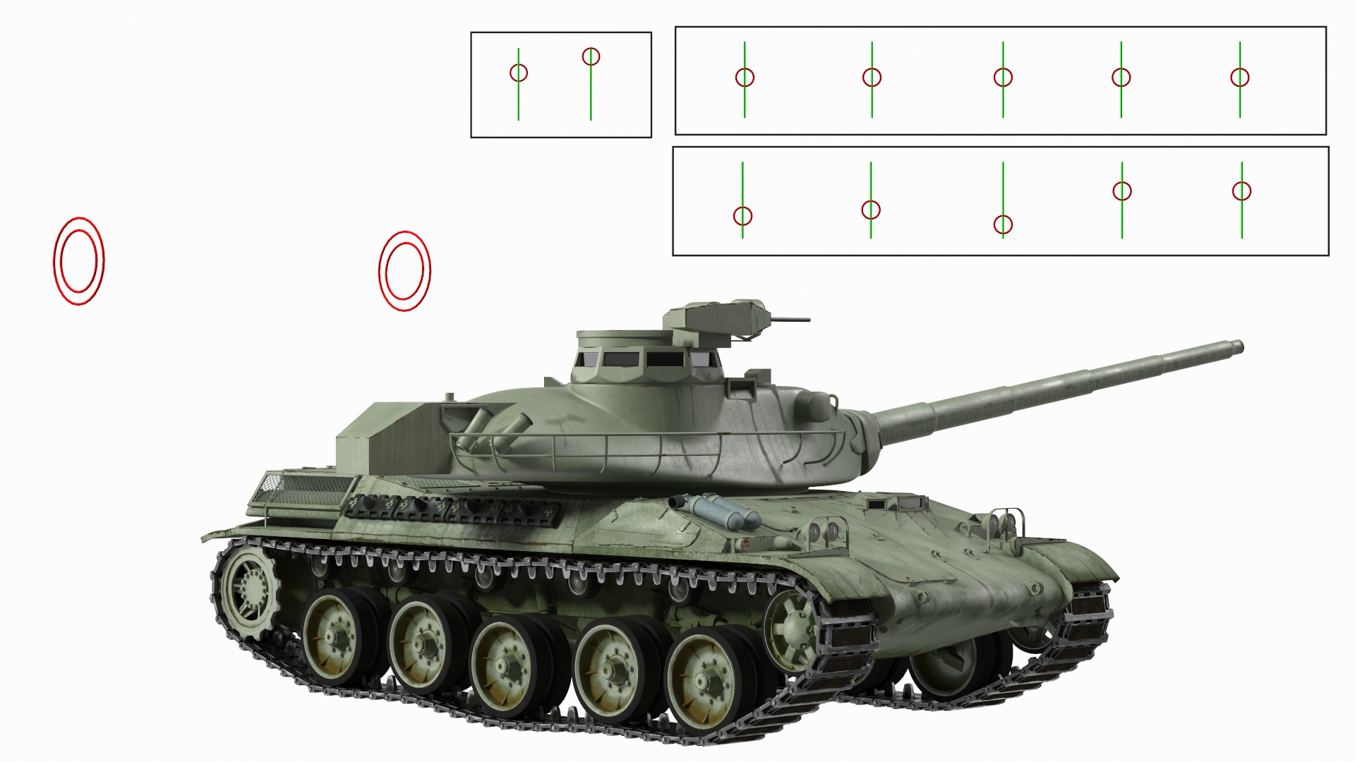 3D model French AMX-30 Rigged