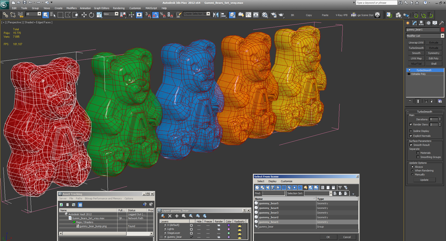 3D model Gummi Bears Set