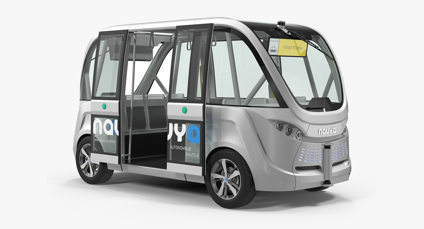 3D model Autonomous Electric Vehicle Navya Arma Rigged