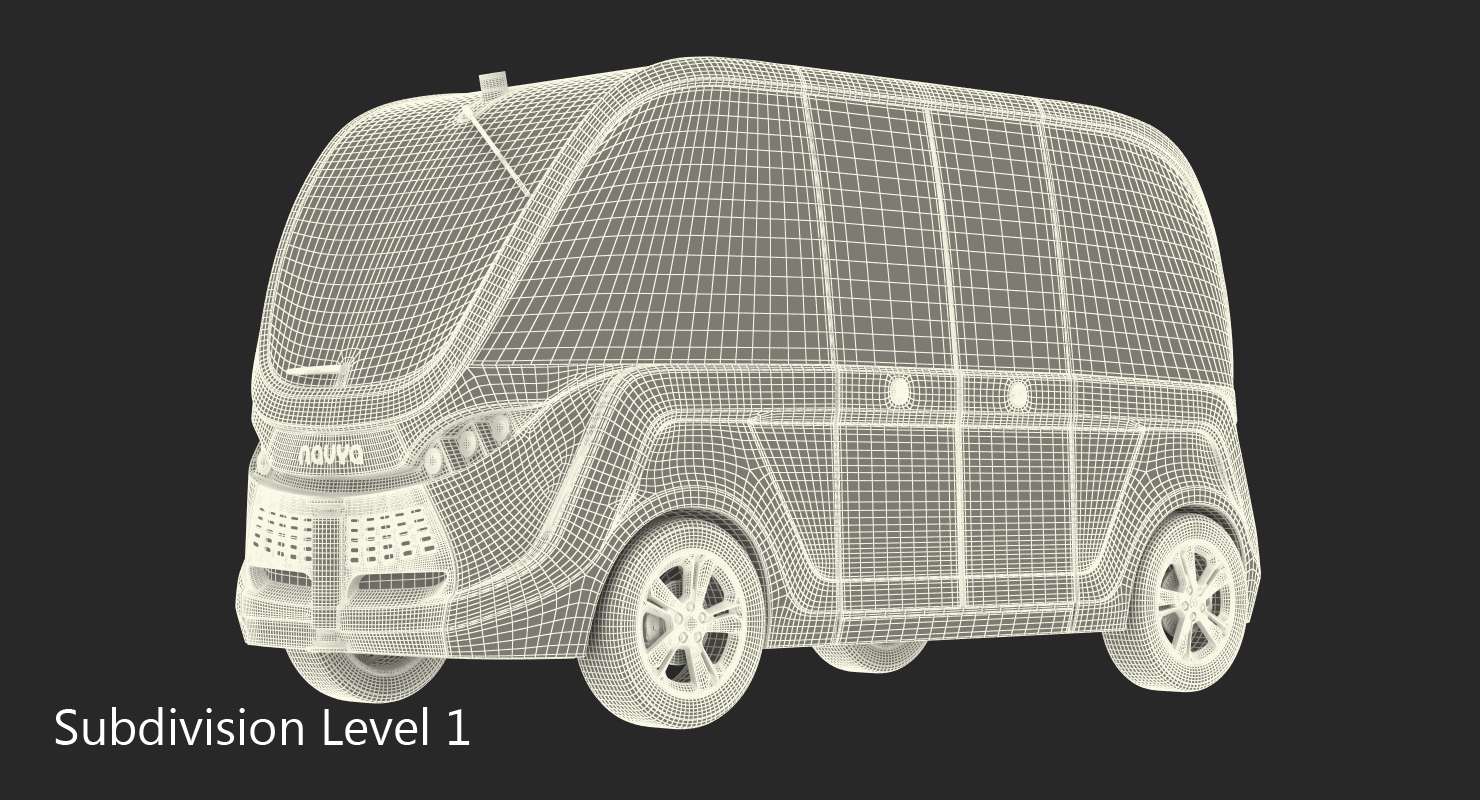 3D model Autonomous Electric Vehicle Navya Arma Rigged