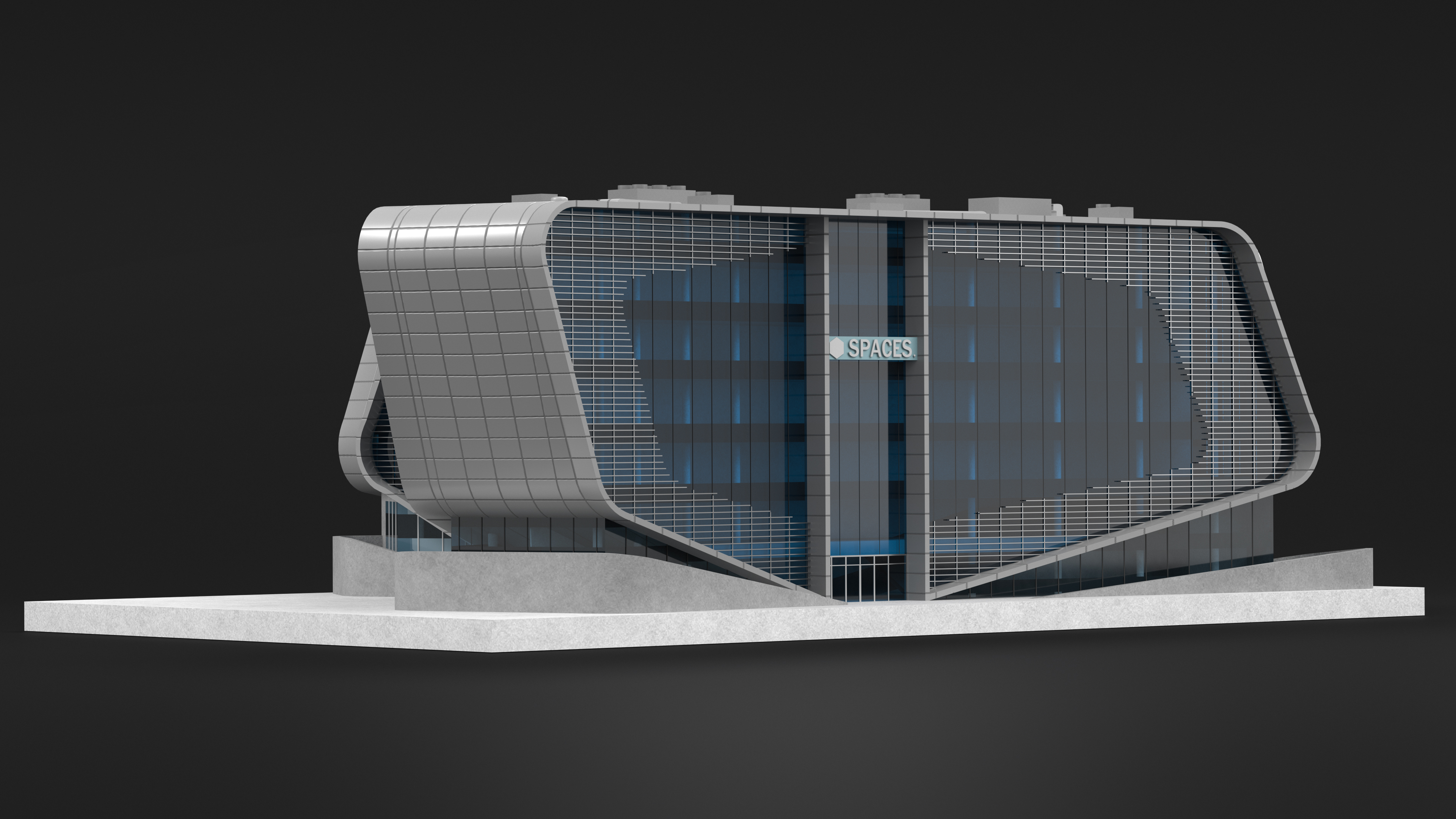 3D Contemporary Office Building model