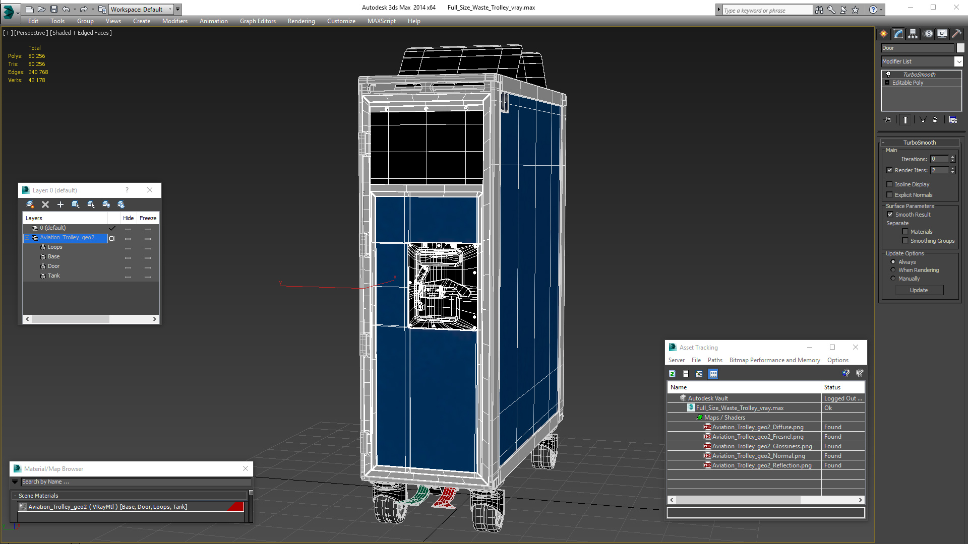 3D Full Size Waste Trolley model