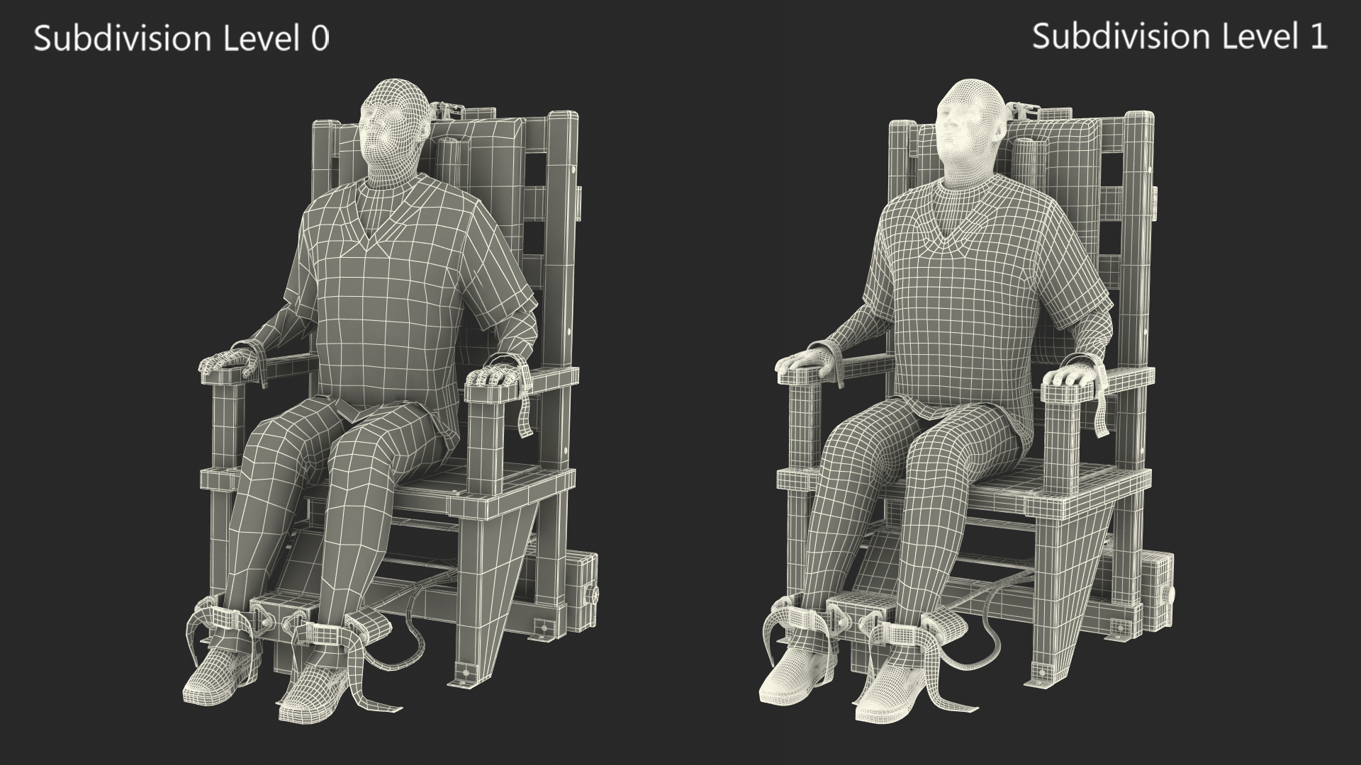 3D Prisoner on Electric Chair