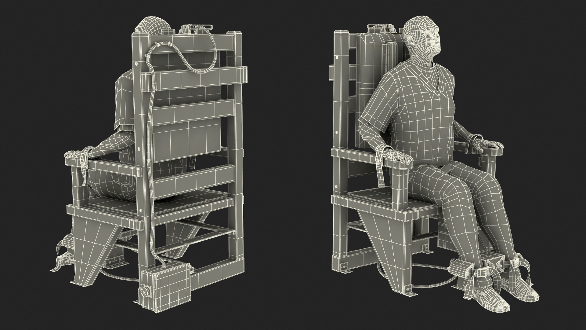 3D Prisoner on Electric Chair