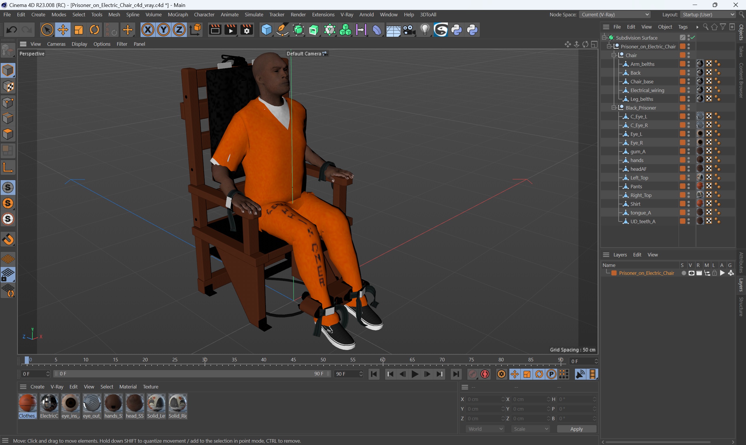 3D Prisoner on Electric Chair