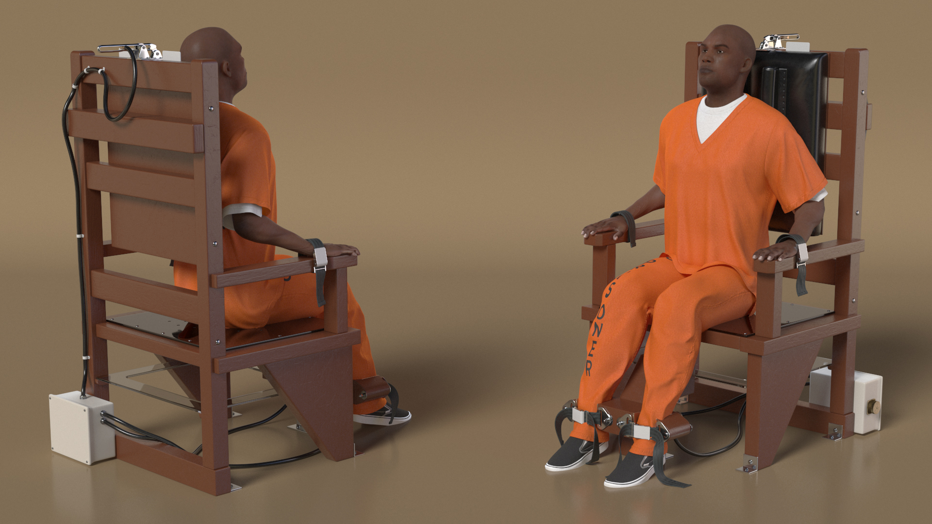 3D Prisoner on Electric Chair