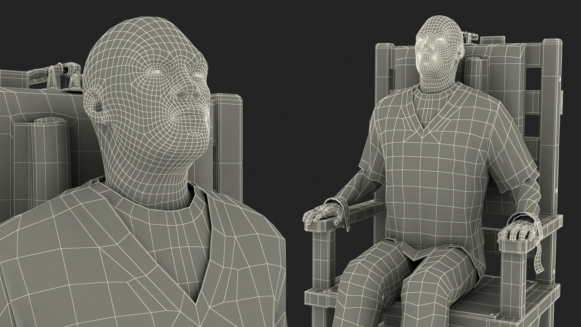 3D Prisoner on Electric Chair