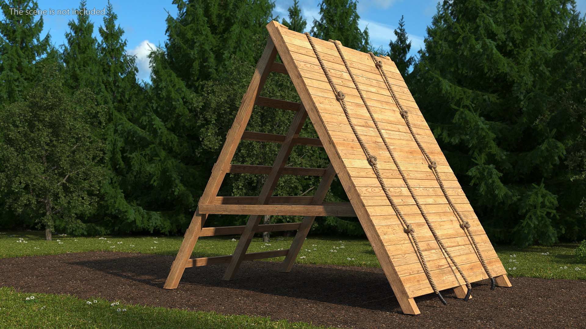 3D model Obstacle Course Wall Climb Old