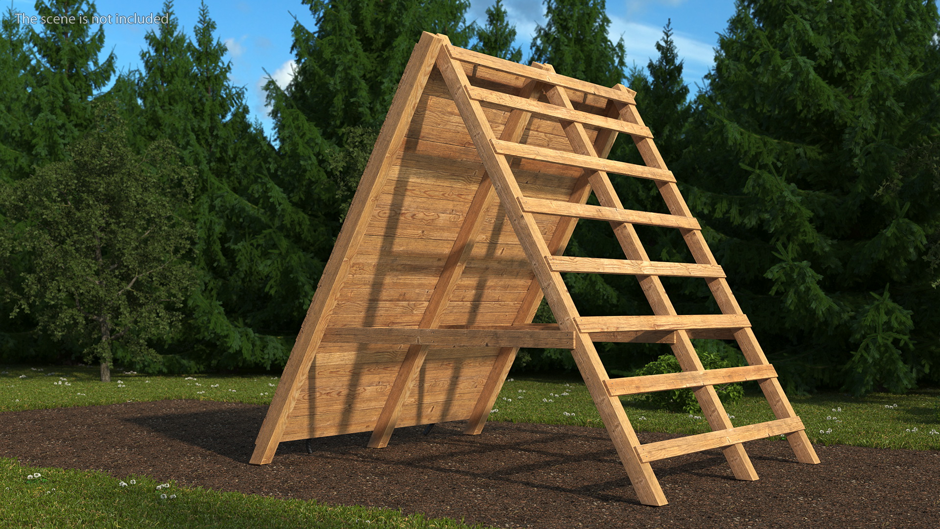 3D model Obstacle Course Wall Climb Old