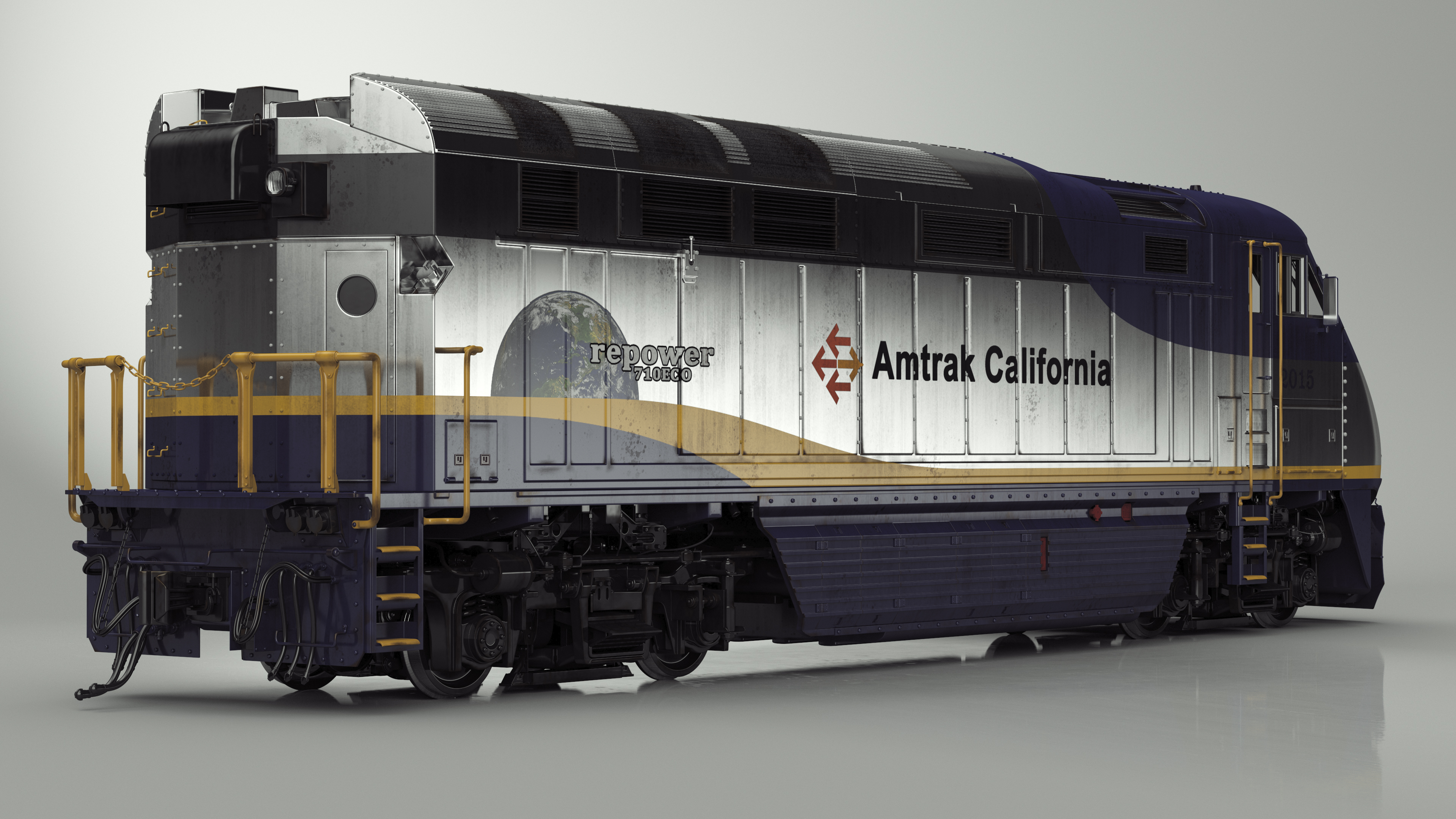 3D Amtrak California Passenger Locomotive model