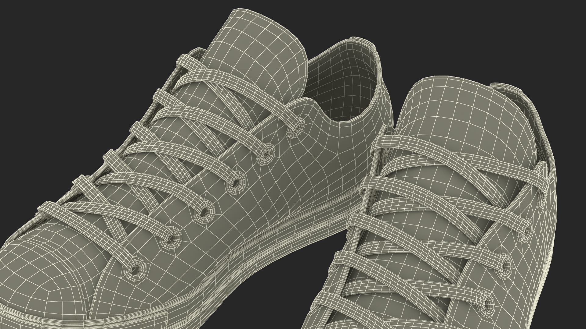 3D Classic Canvas Sneakers model