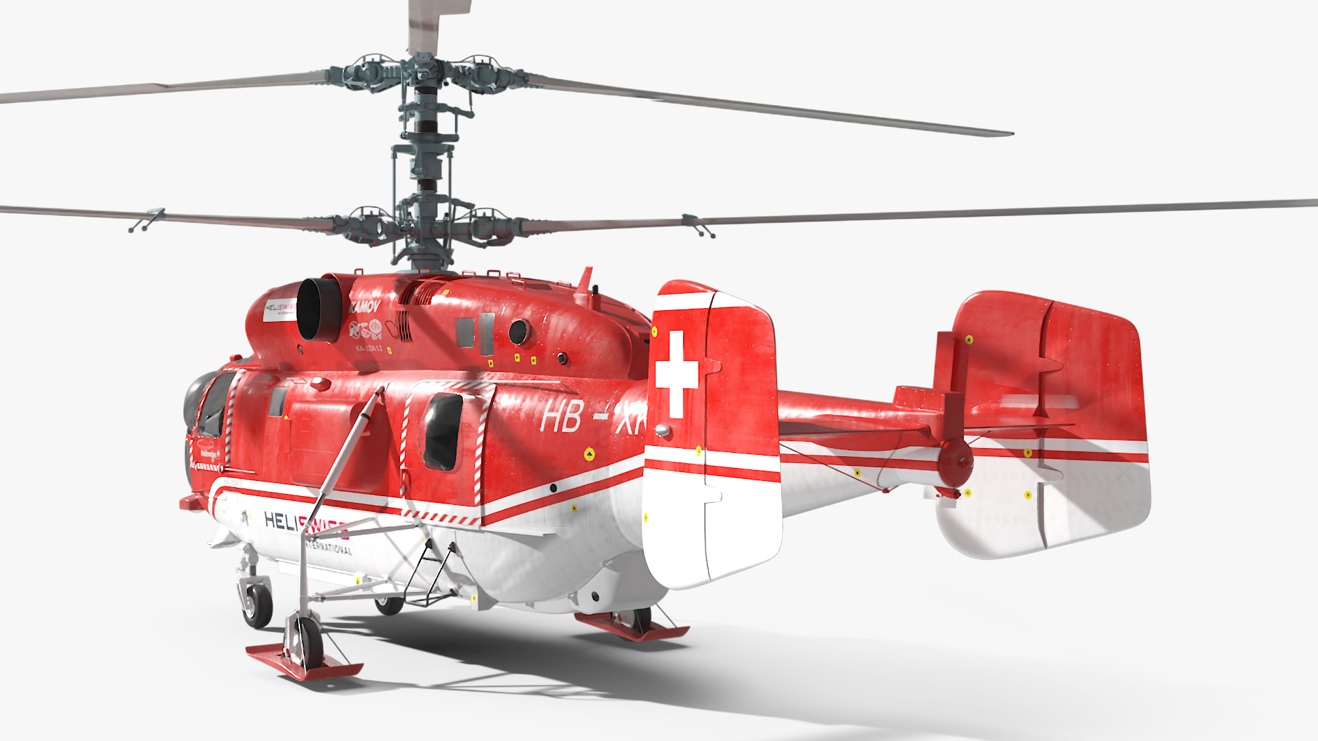 3D model Kamov KA 32 Firefighting Helicopter Simplified Interior