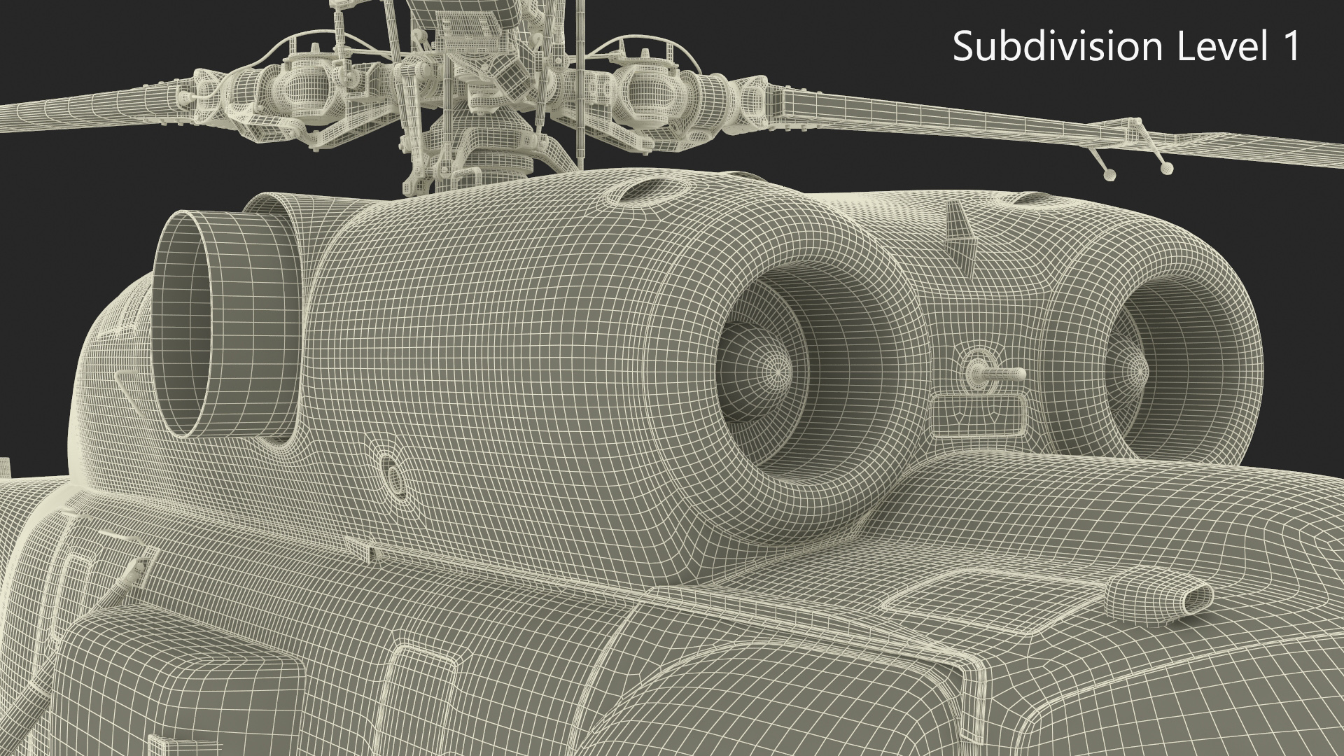 3D model Kamov KA 32 Firefighting Helicopter Simplified Interior