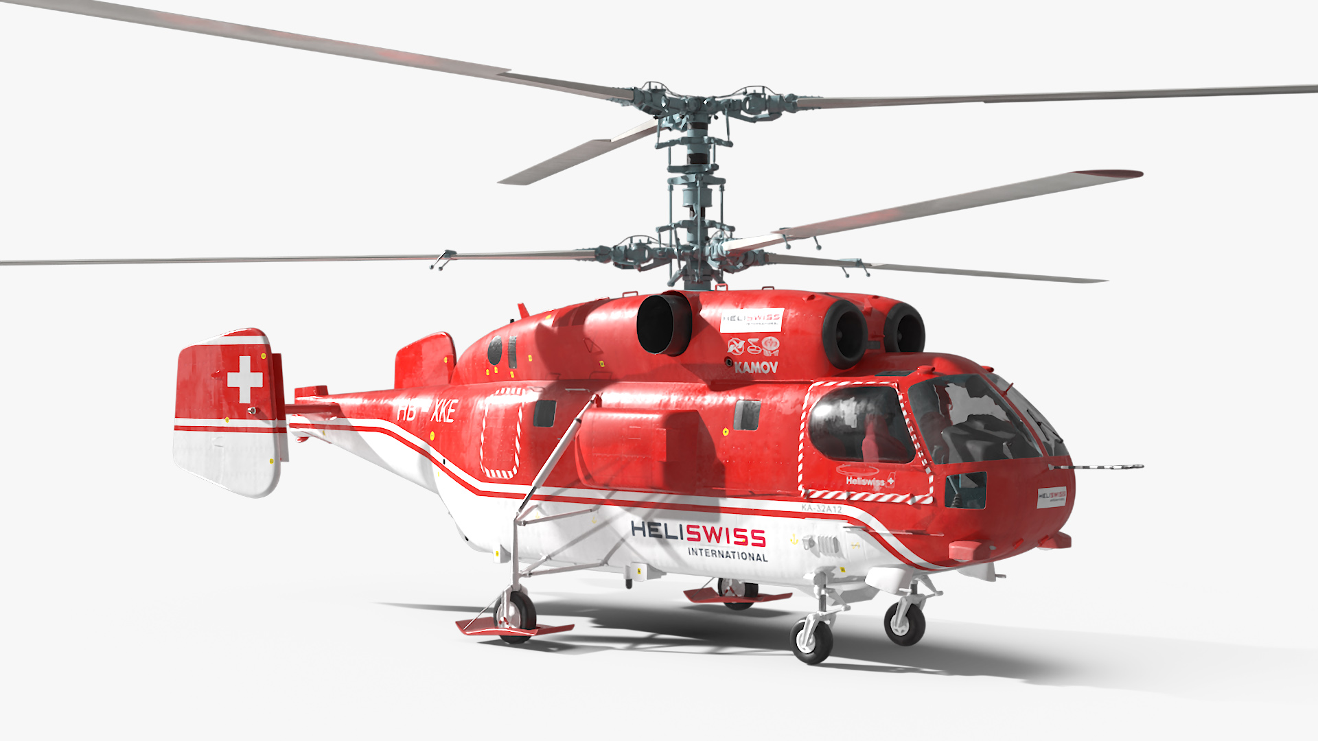 3D model Kamov KA 32 Firefighting Helicopter Simplified Interior