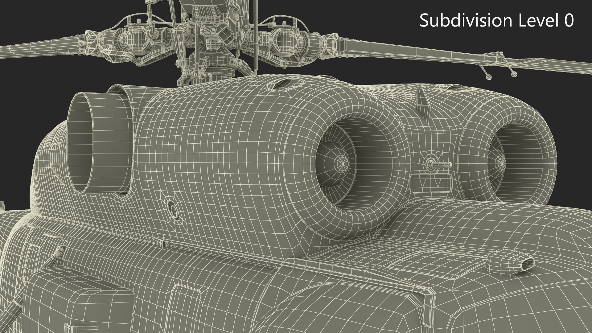 3D model Kamov KA 32 Firefighting Helicopter Simplified Interior