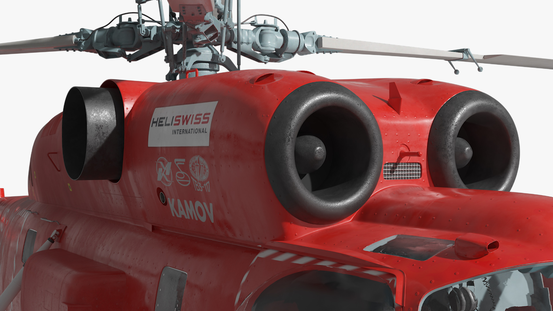 3D model Kamov KA 32 Firefighting Helicopter Simplified Interior