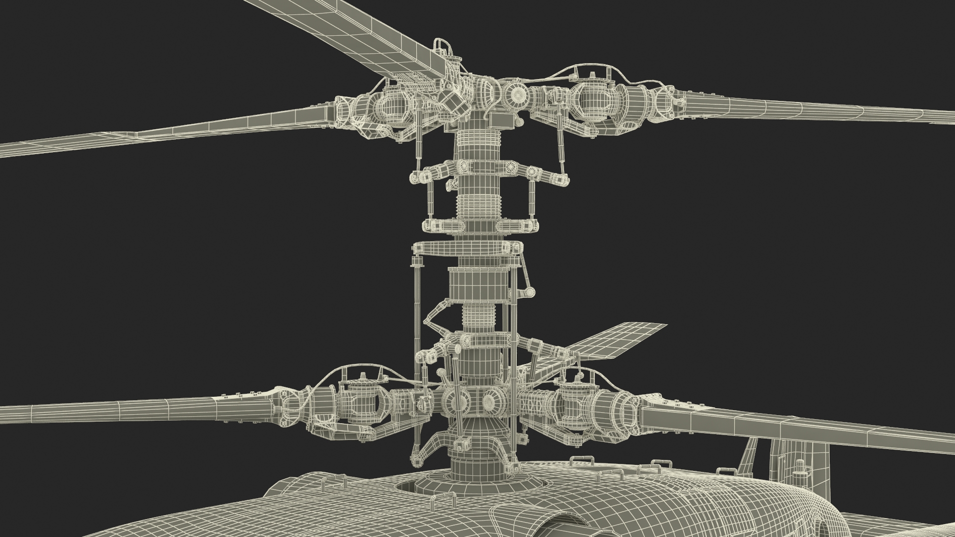 3D model Kamov KA 32 Firefighting Helicopter Simplified Interior