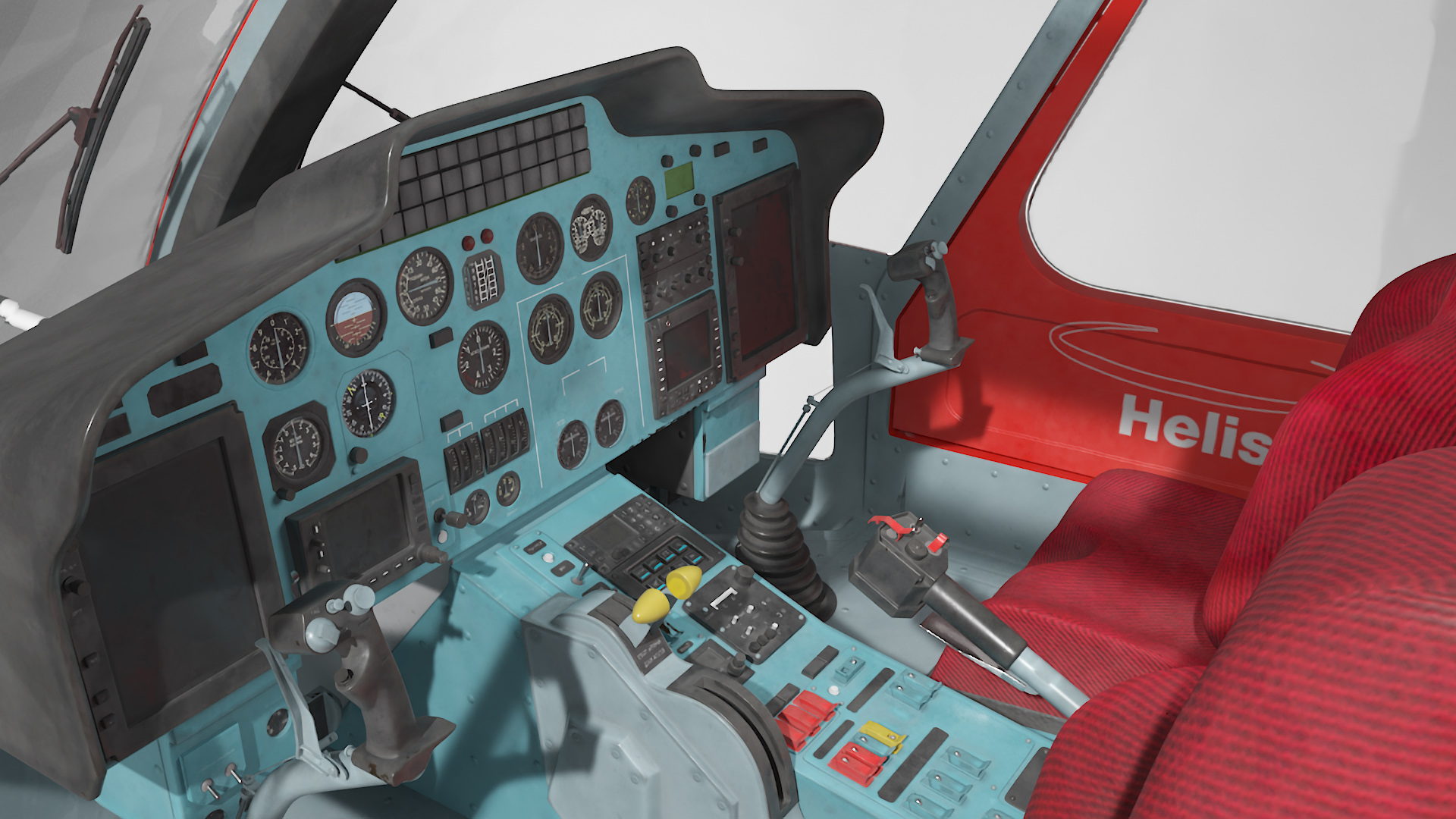 3D model Kamov KA 32 Firefighting Helicopter Simplified Interior