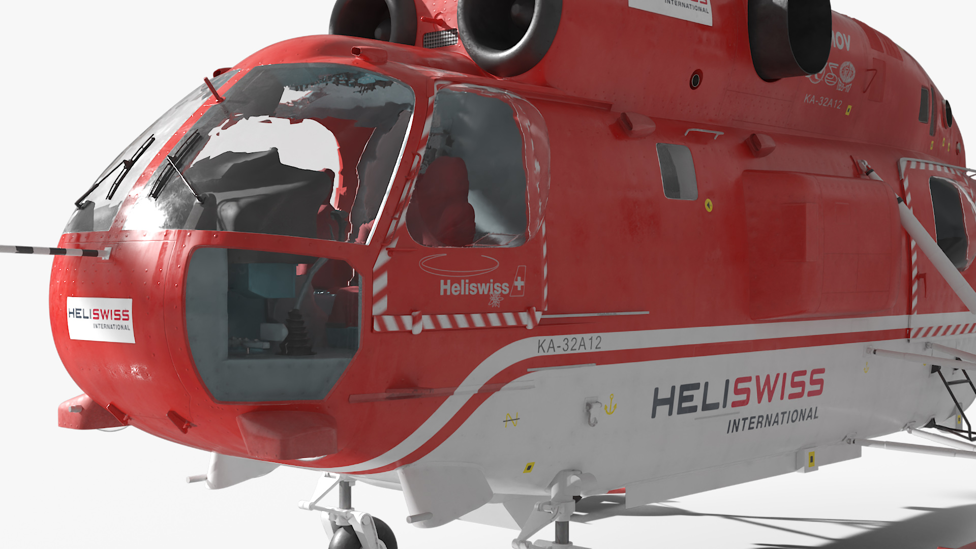 3D model Kamov KA 32 Firefighting Helicopter Simplified Interior