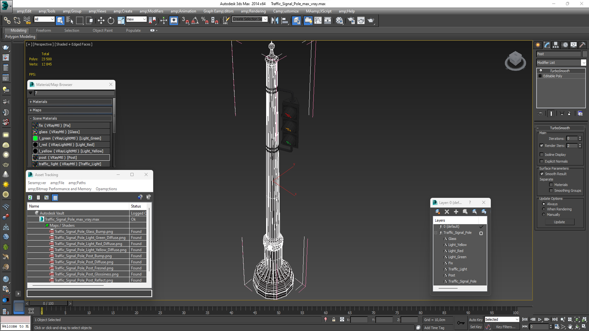 Traffic Signal Pole 3D model