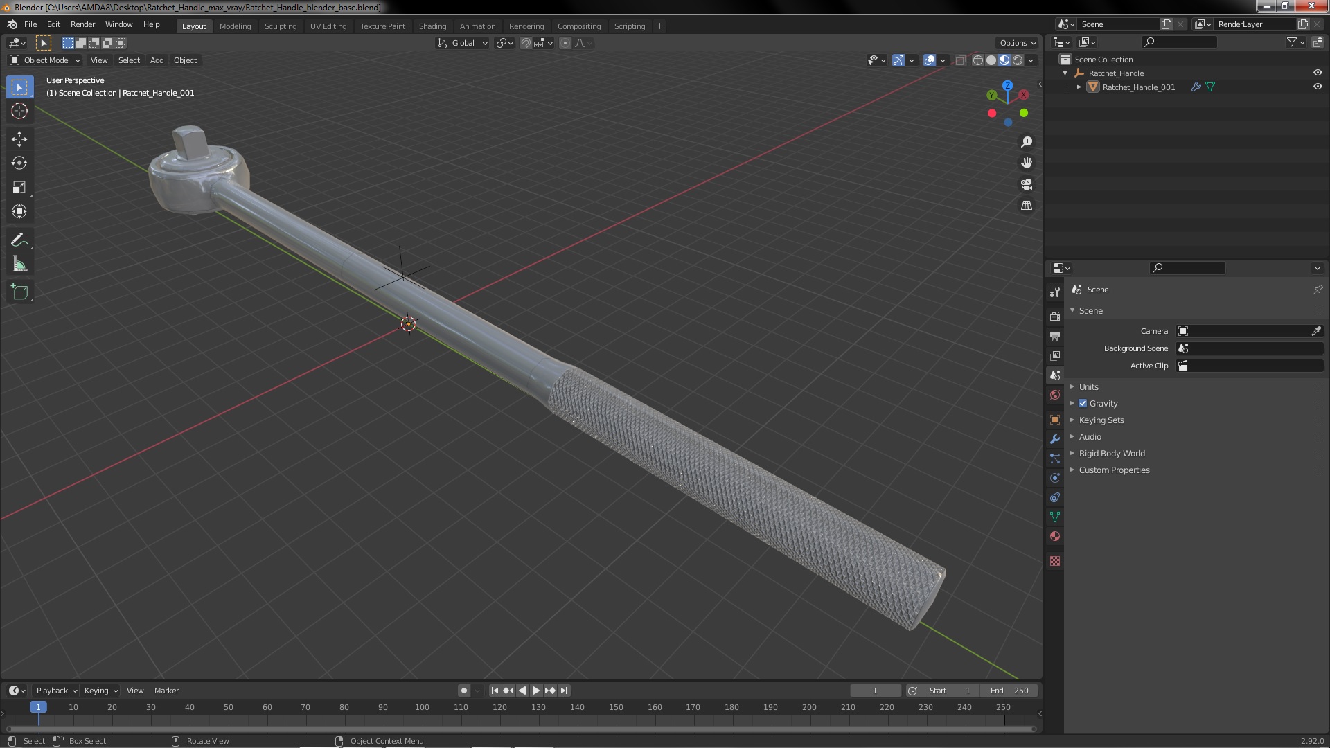 Ratchet Handle 3D model