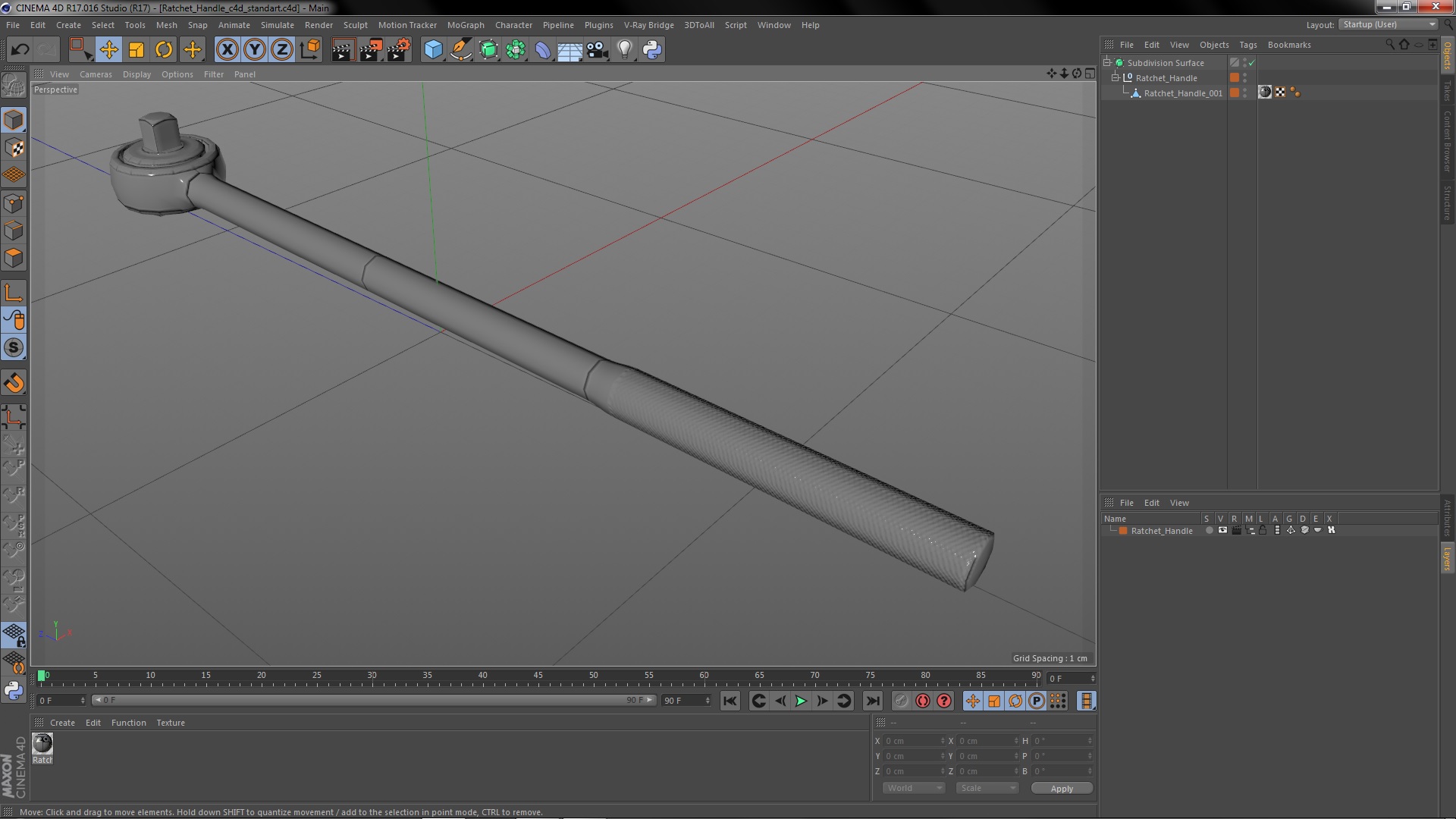 Ratchet Handle 3D model