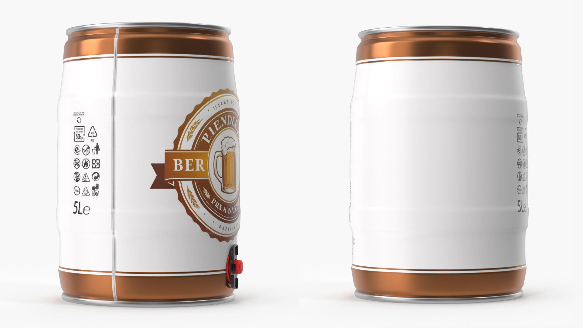 3D model Generic Beer Keg with Tap