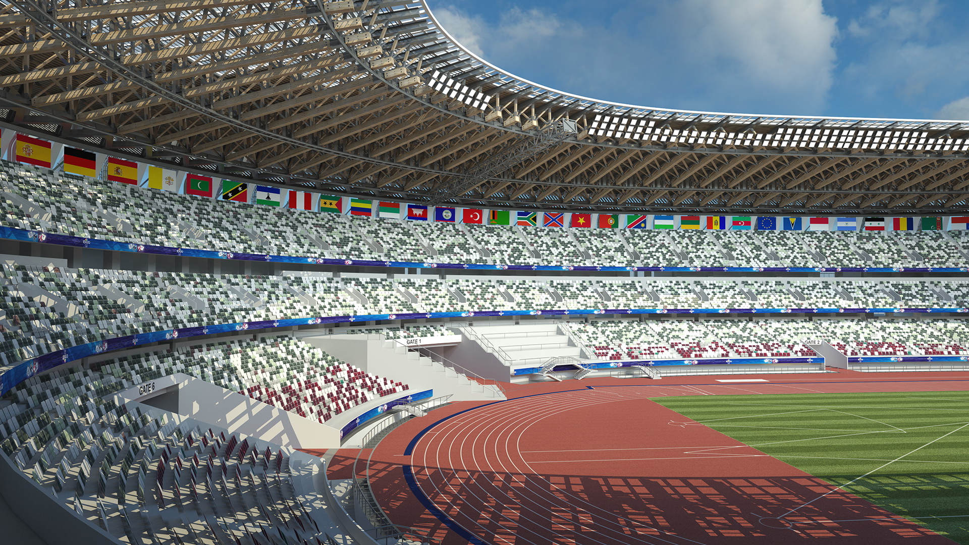 New National Olympic Stadium Tokyo 3D model