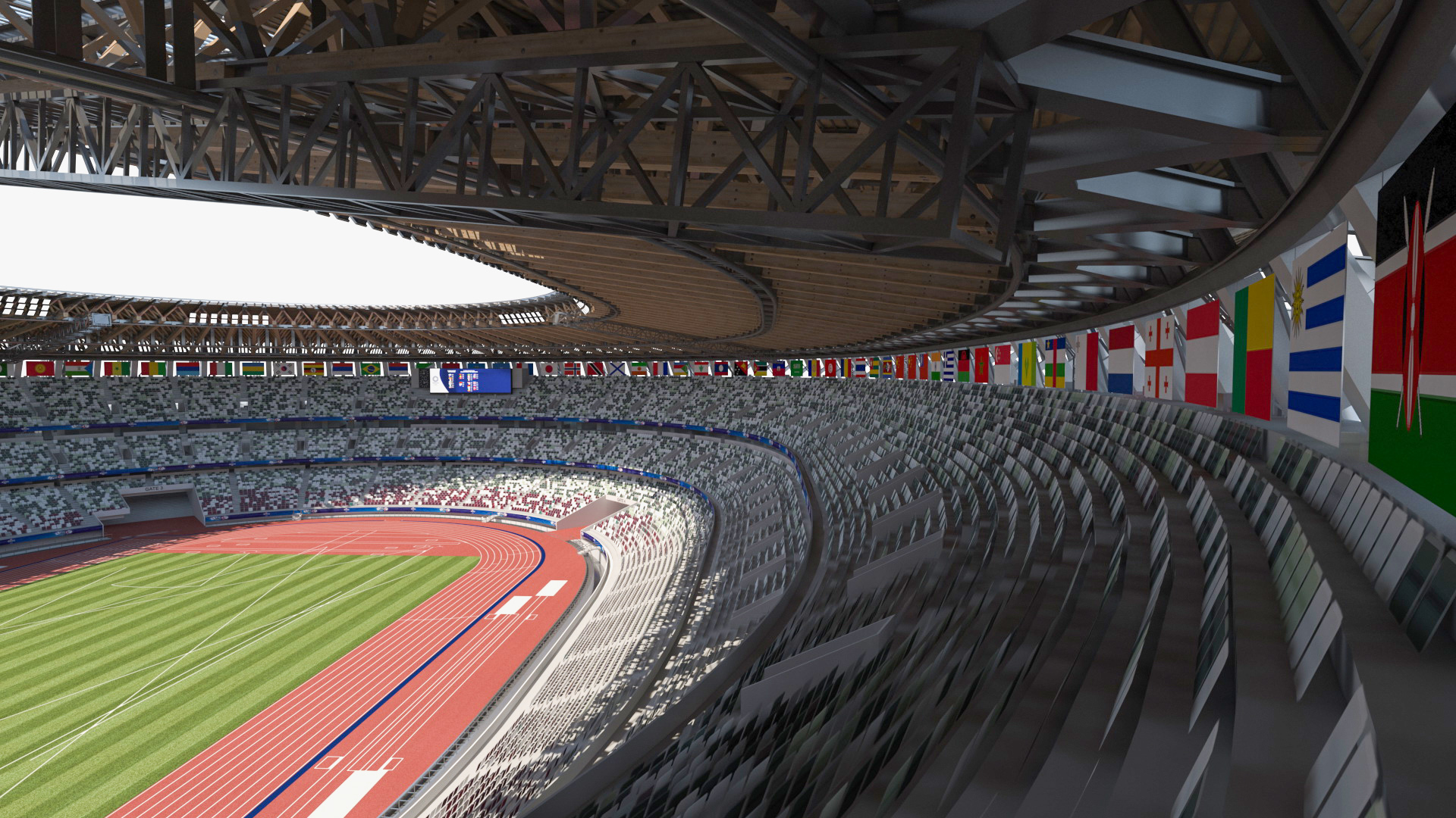 New National Olympic Stadium Tokyo 3D model