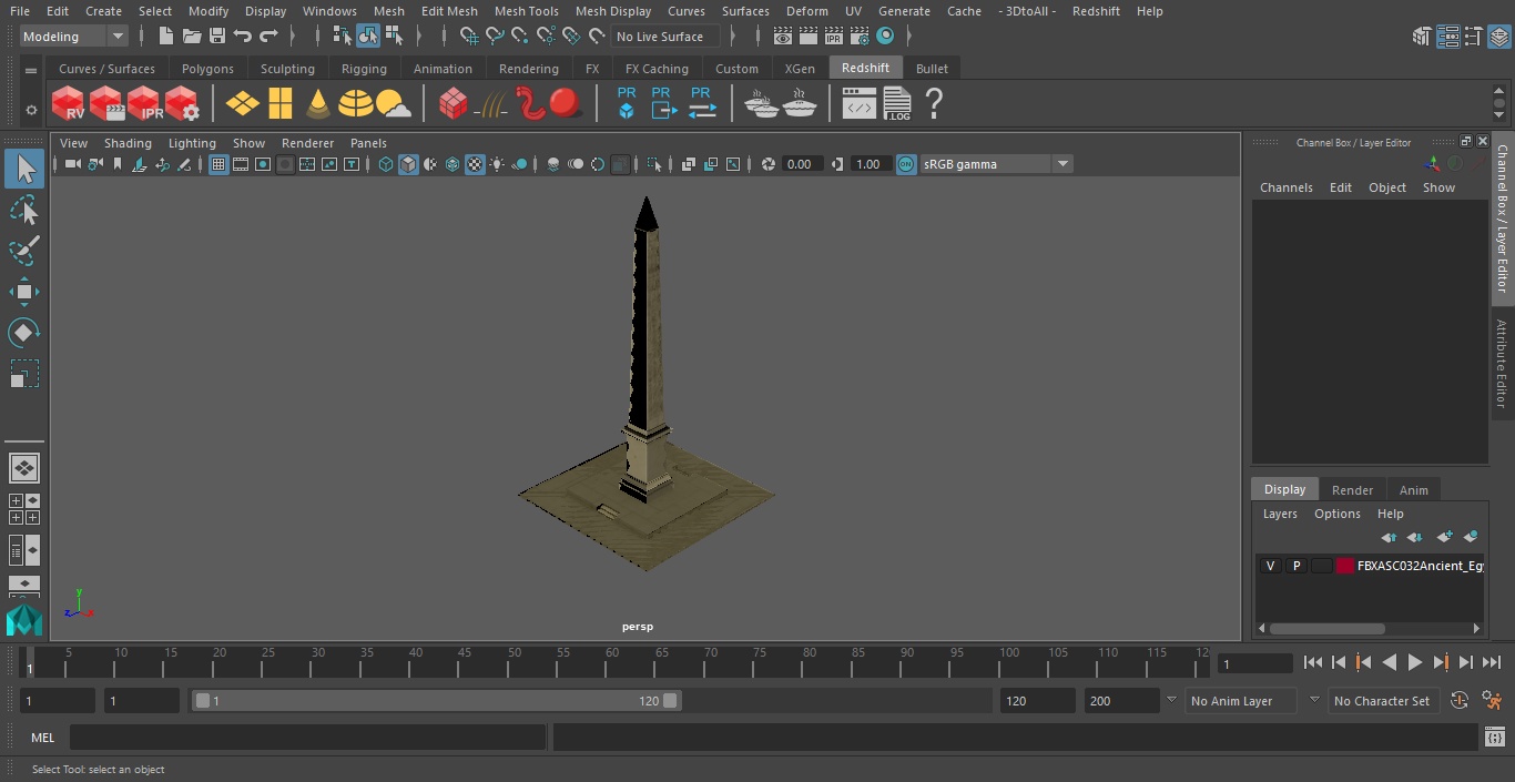 3D model Ancient Egyptian Obelisks