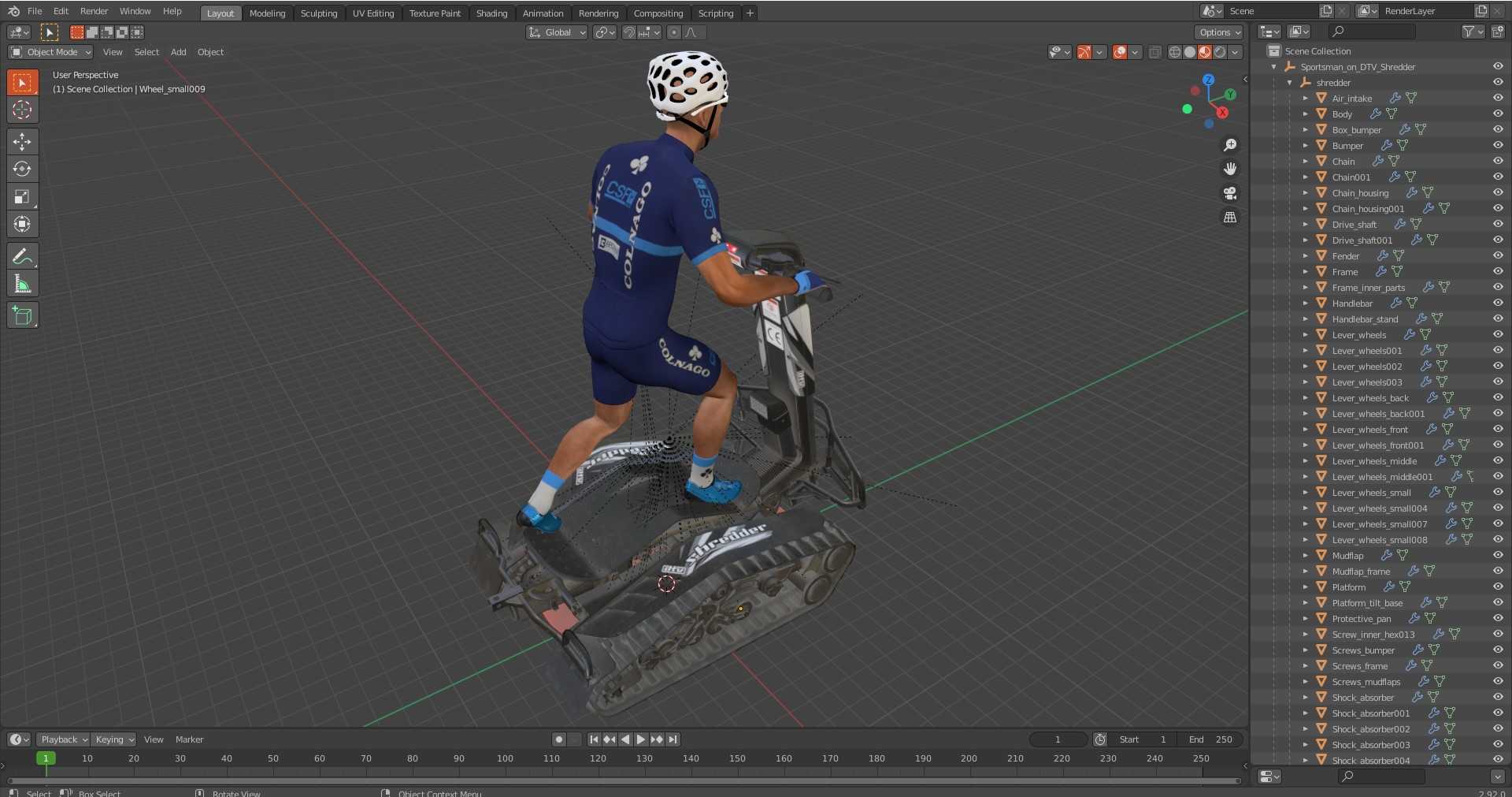 3D model Sportsman on DTV Shredder