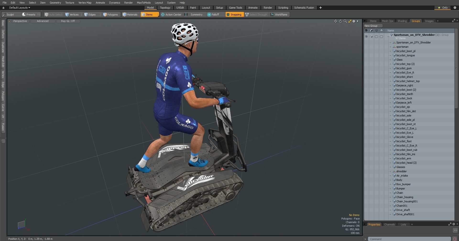 3D model Sportsman on DTV Shredder