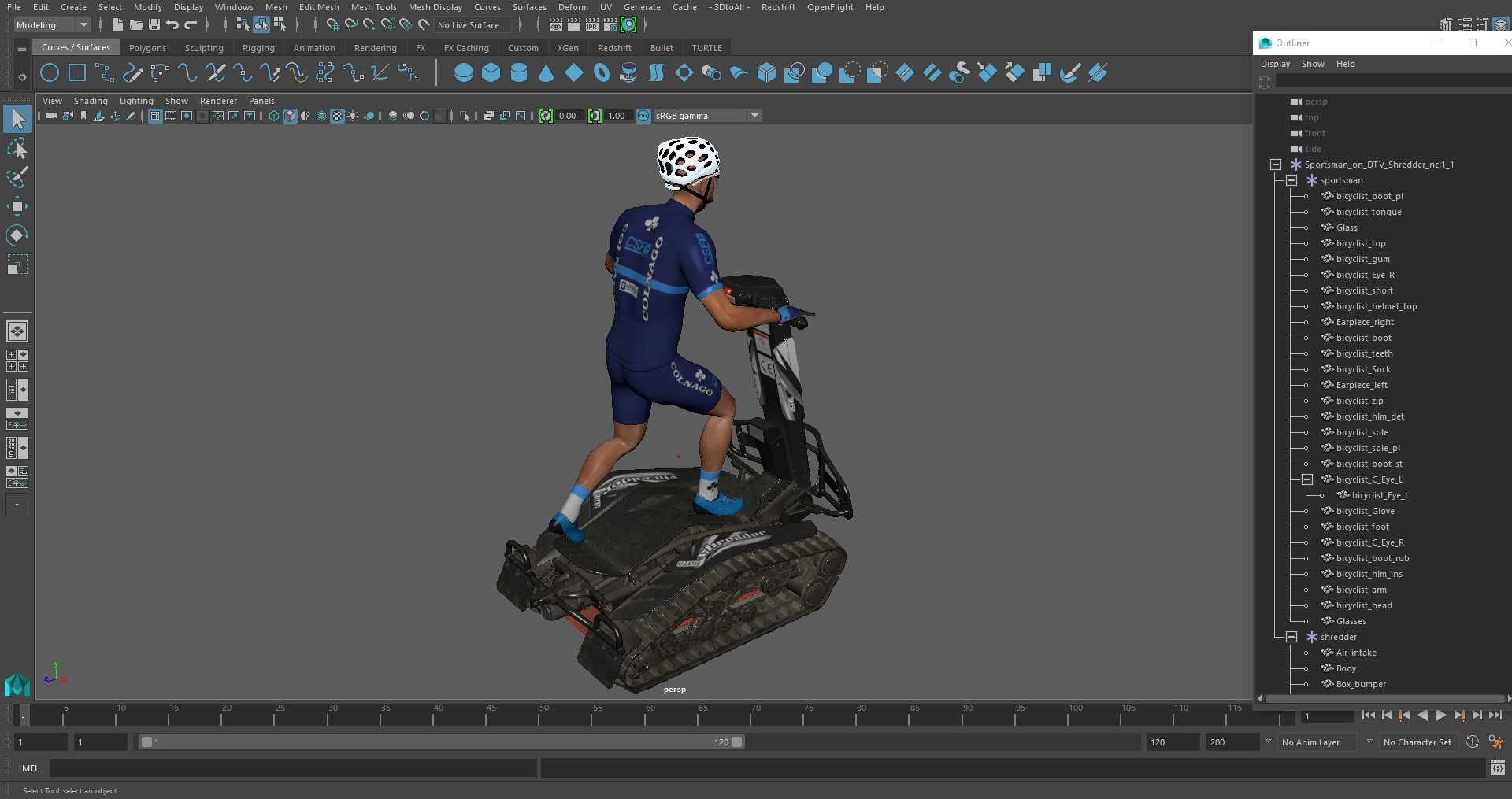 3D model Sportsman on DTV Shredder