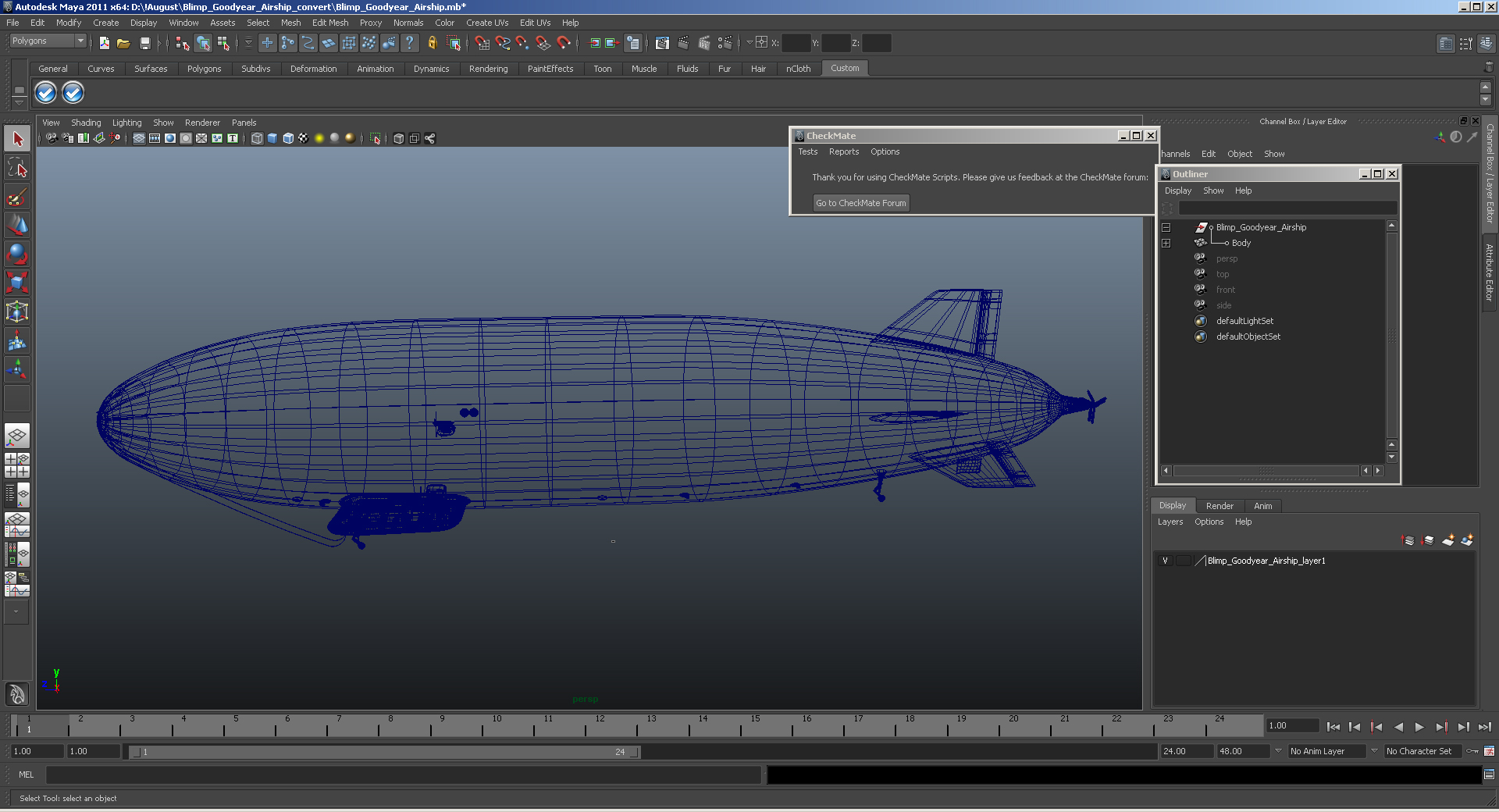 Blimp Goodyear Airship 3D