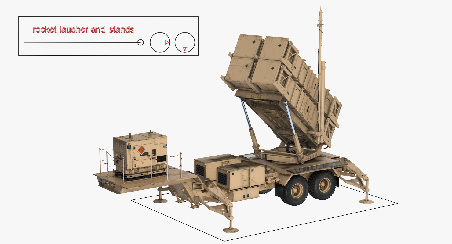 MIM 104 Patriot Sand Rigged 3D