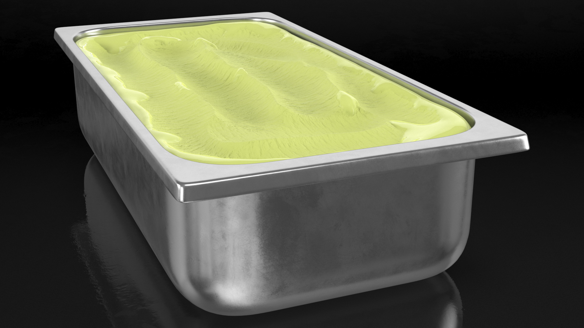 Pistachio Ice Cream Tray 3D model