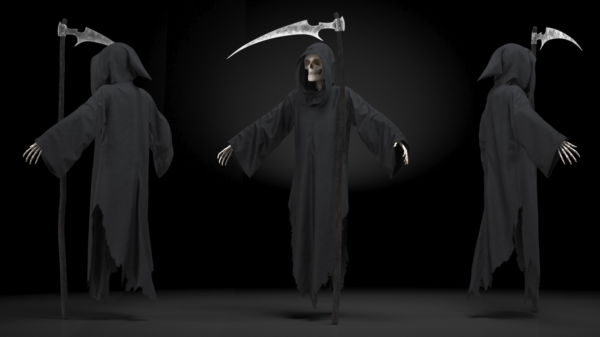 Grim Reaper with Scythe Set 3D