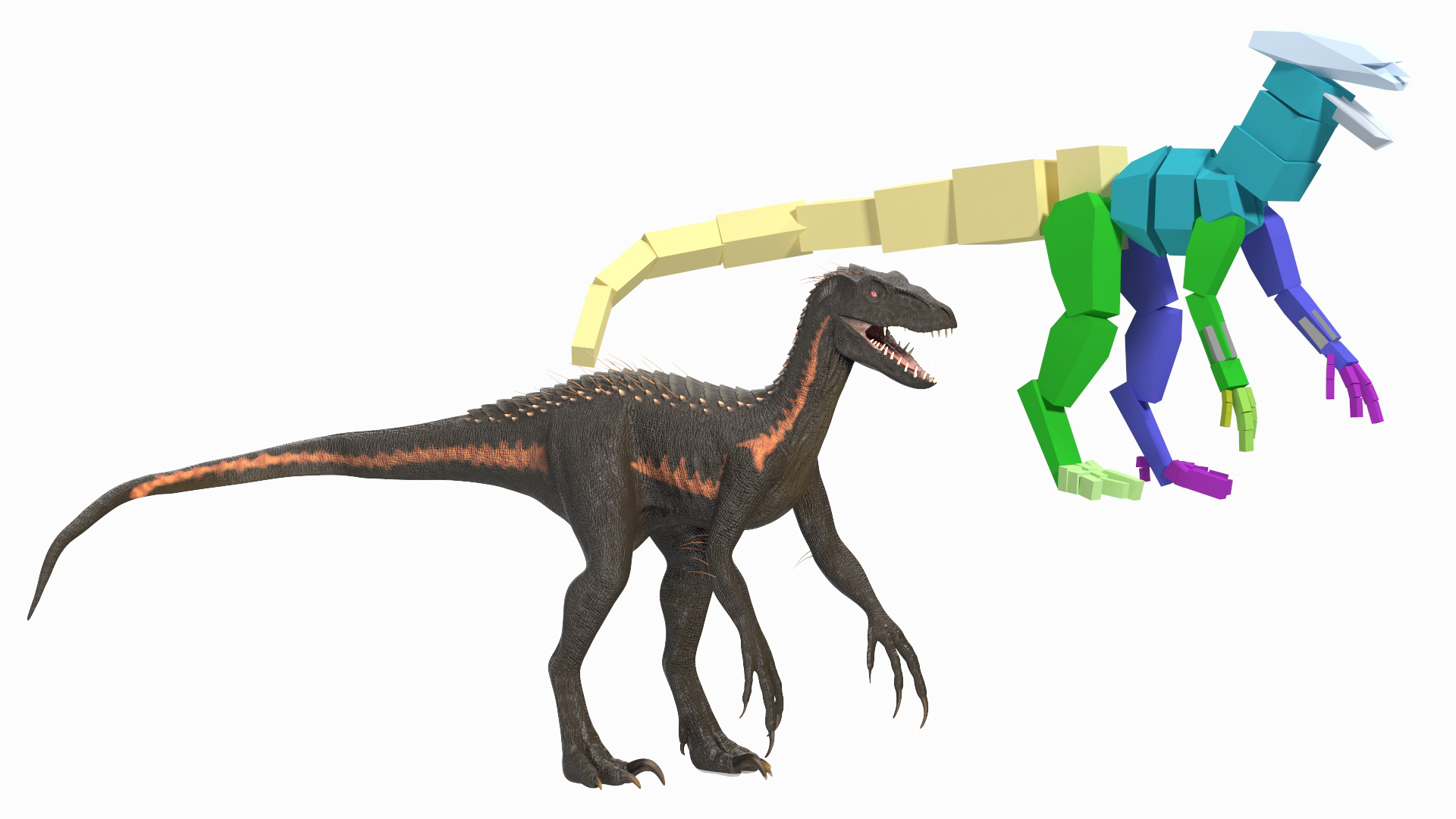 3D Indoraptor Rigged for Modo