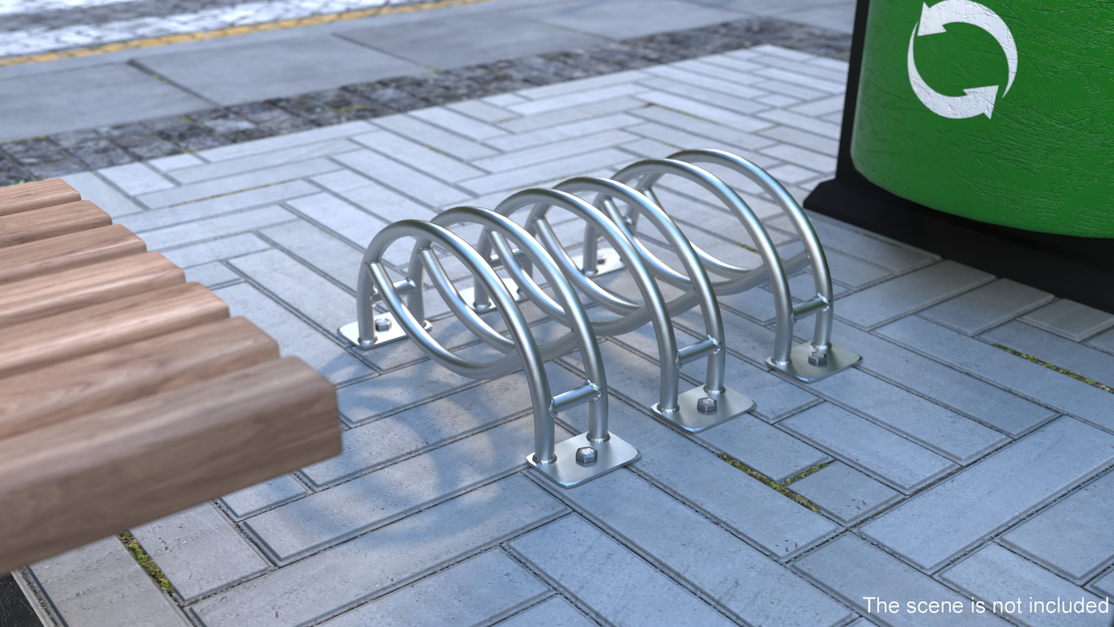 Single Cycle Stand Metal 3D model