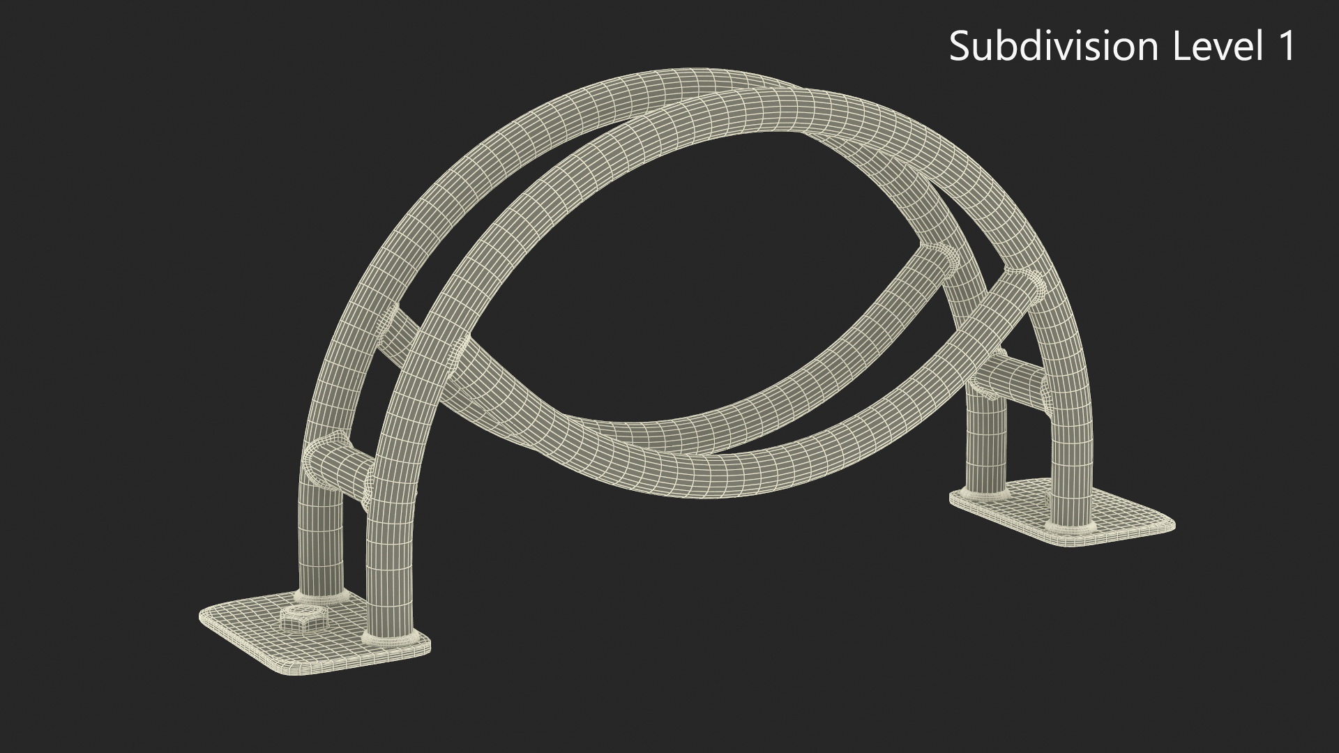 Single Cycle Stand Metal 3D model