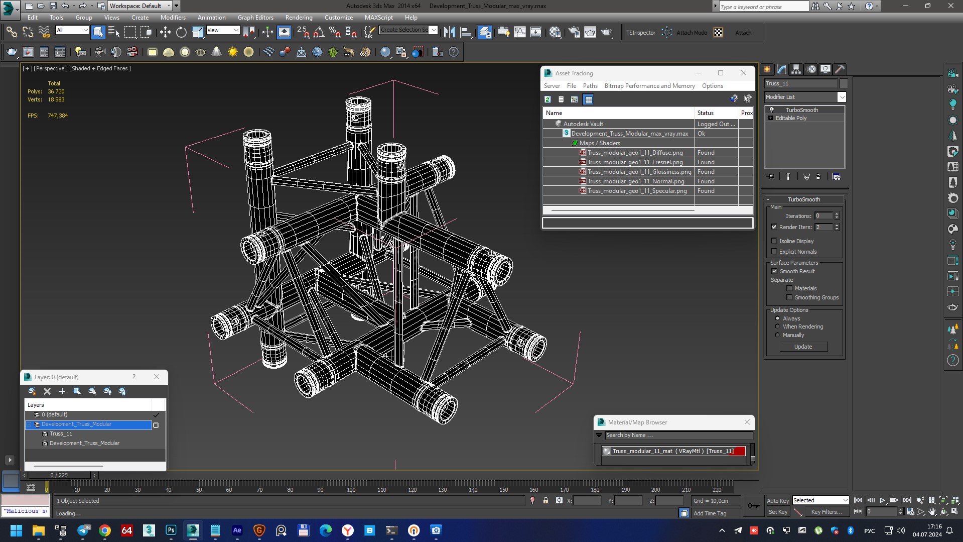 3D model Development Truss Modular