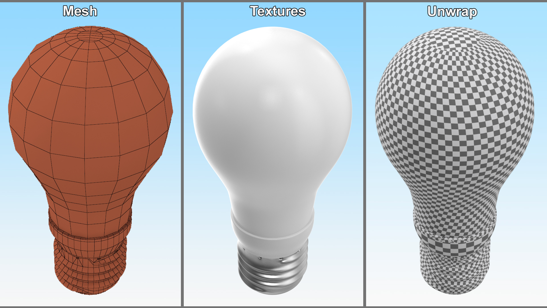 3D Matte Light Bulb