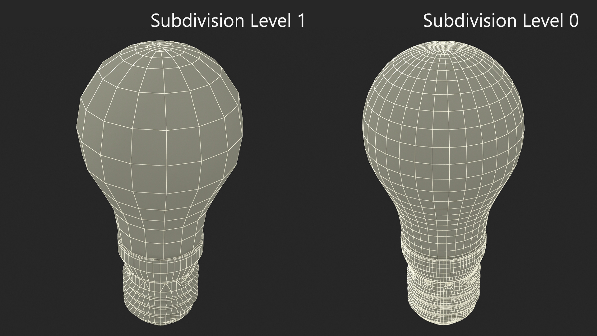 3D Matte Light Bulb