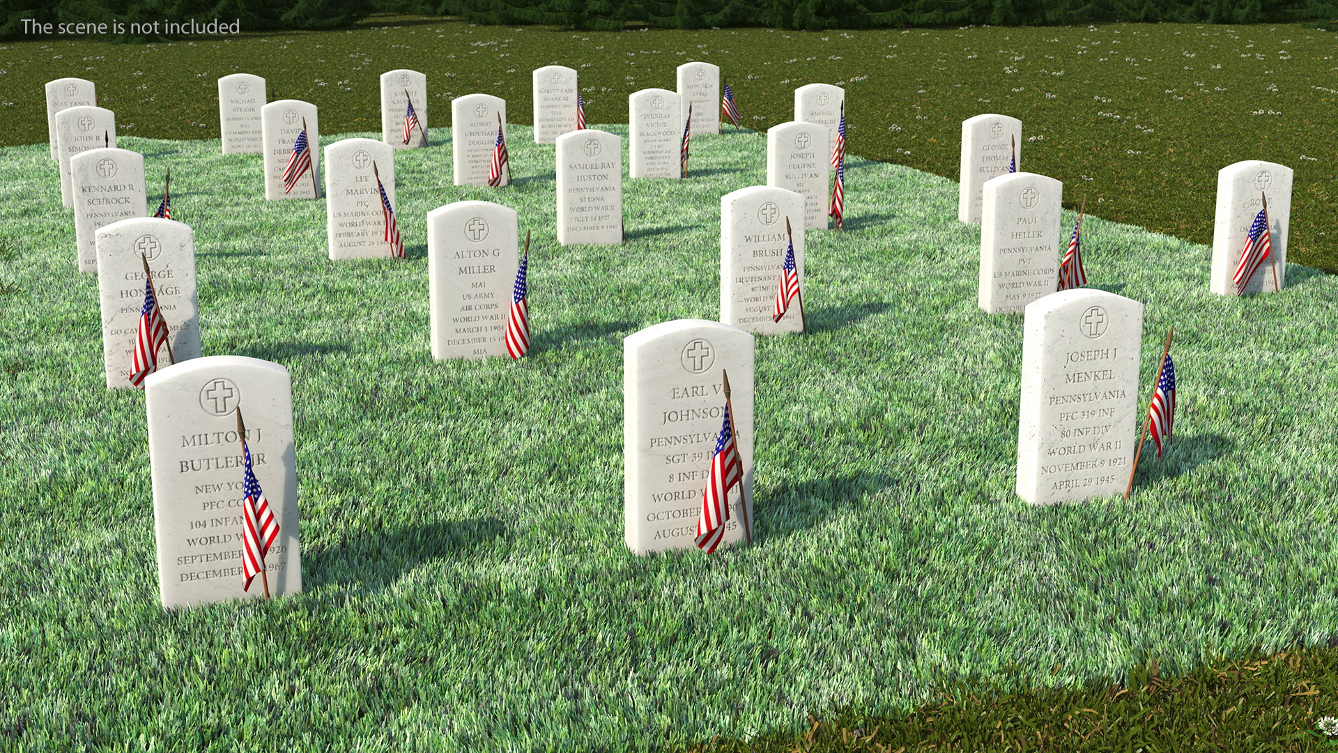 Graveyard World War Heroes 5x5 Fur 3D model