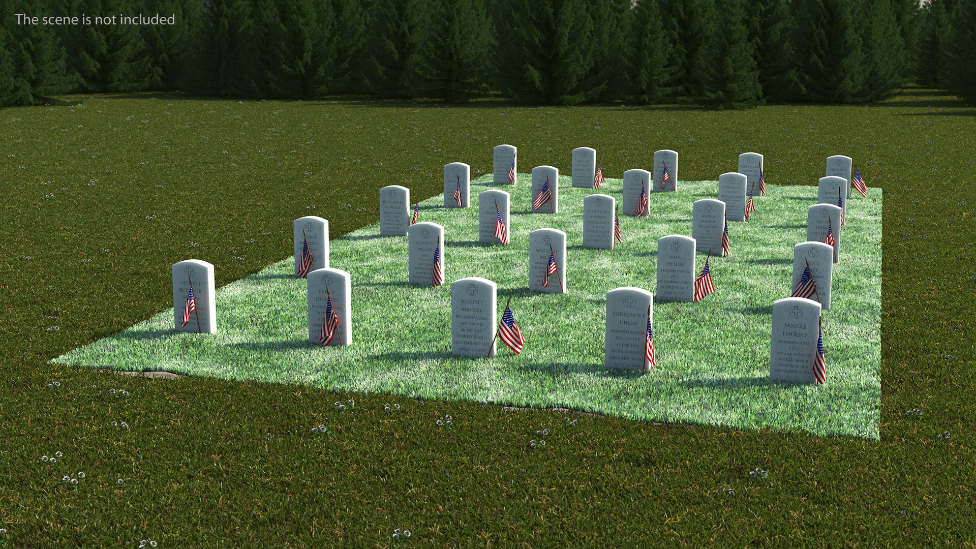 Graveyard World War Heroes 5x5 Fur 3D model