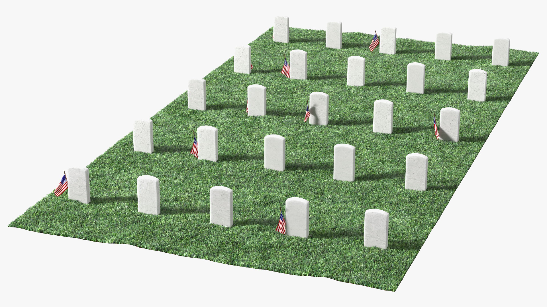 Graveyard World War Heroes 5x5 Fur 3D model