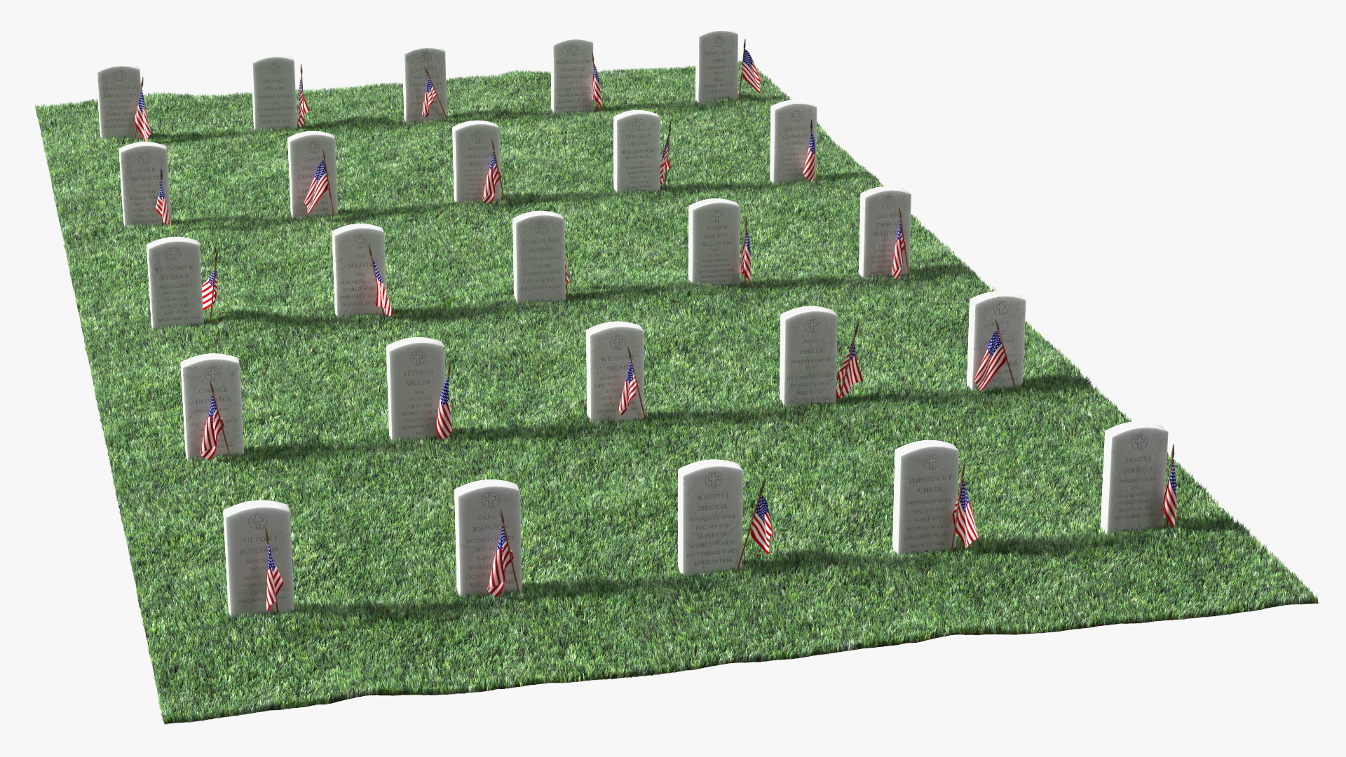 Graveyard World War Heroes 5x5 Fur 3D model